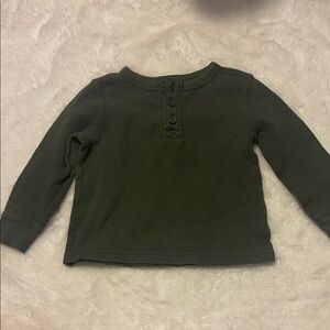Old Navy Forest Green Long Sleeve Henley Tee